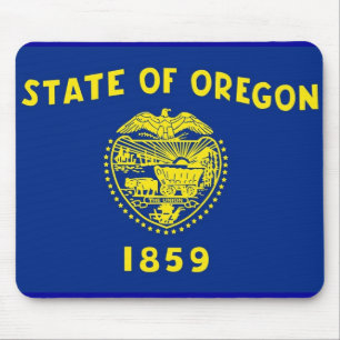 Tapis De Souris Plaque de souris avec Drapeau de l'Oregon State -