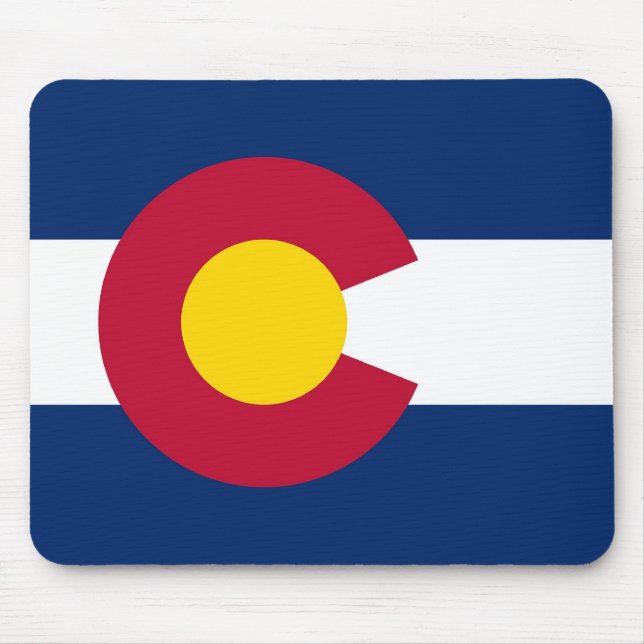 Tapis De Souris Plaque de souris avec Drapeau du Colorado - USA (Devant)