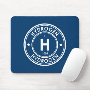 Tapis De Souris Plaque de souris bleu élément d'hydrogène
