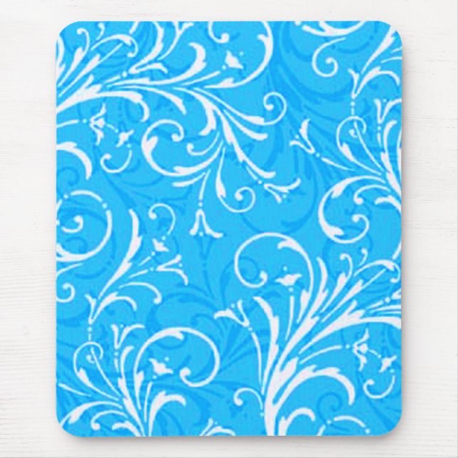 Tapis De Souris Plaque de souris bleu ornementale (Devant)