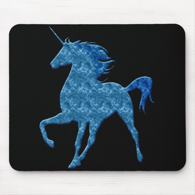 Tapis De Souris Plaque de souris Blue Fire Unicorn (Devant)