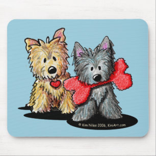 Tapis De Souris Plaque de souris Cairn Terrier Duo