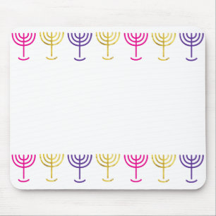 Tapis De Souris Plaque de souris colorée Menorah