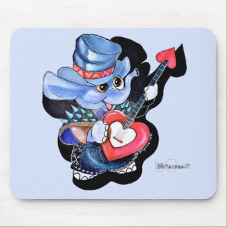 Tapis De Souris Plaque de souris de guitare cardiaque en métal