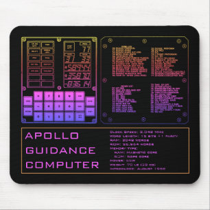 Tapis De Souris Plaque de souris d'ordinateur Apollo Guidance