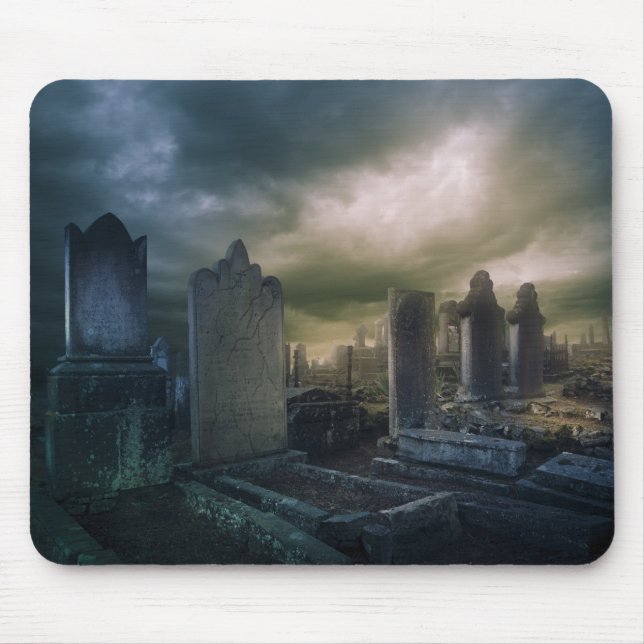 Tapis De Souris Plaque de souris gothique de cimetière (Devant)