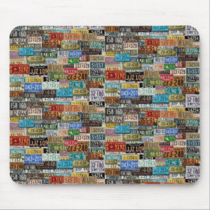 Tapis De Souris Plaques de licence vintages