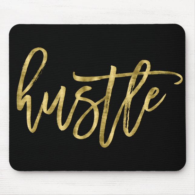 Tapis De Souris Plaquettes De Souris Hustère Noire Et Or (Devant)