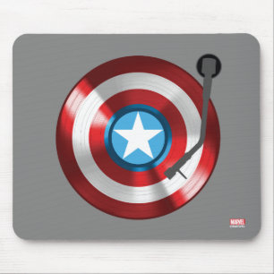Tapis De Souris Platine Vinyle Captain America