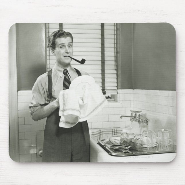 Tapis De Souris Plats de lavage d'homme (Devant)