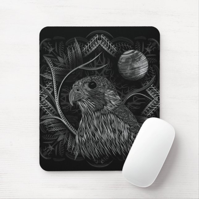 Tapis De Souris Pleine lune de faucon (Avec souris)