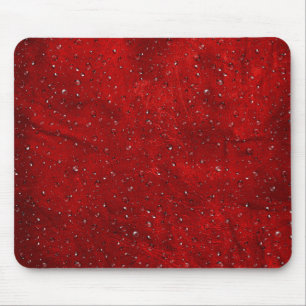 Tapis De Souris Pluie sur la souris en cuir rouge