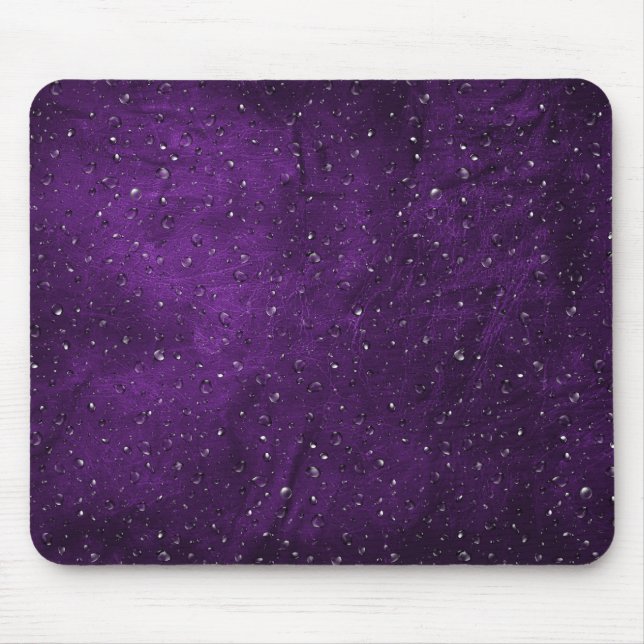 Tapis De Souris Pluie sur la souris mauve (Devant)