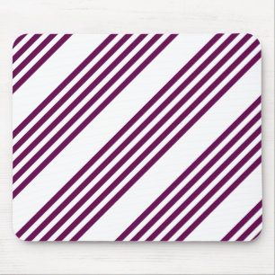 Tapis De Souris Plum et blanc cinq bandes motif