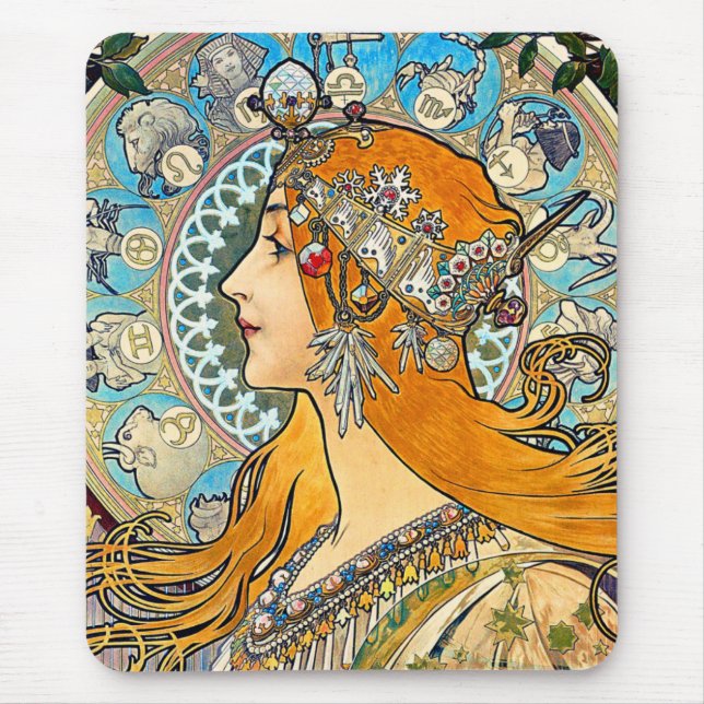 Tapis De Souris Plume de La de Mucha (Devant)