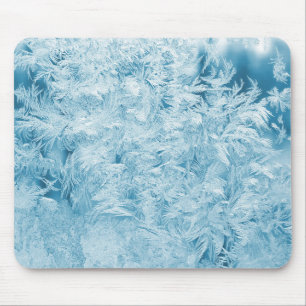Tapis De Souris Plumes Abstraites et flocons de neige
