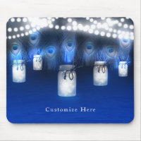 Plumes de paon, pot Mason et guirlande lumineuse R