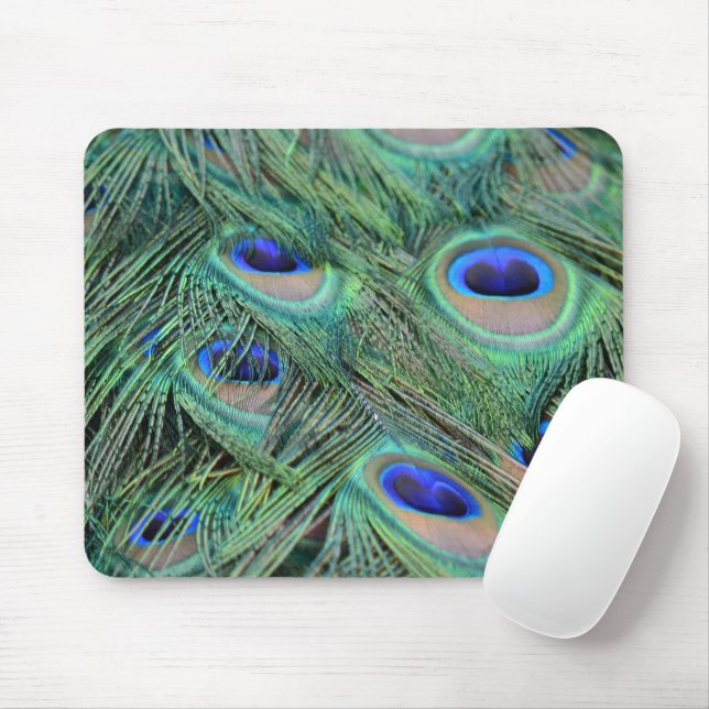 Tapis De Souris Plumes Kauai Peacock (Avec souris)
