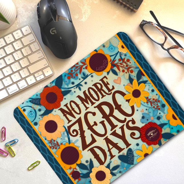 Tapis De Souris Plus De Citation Florale Inspirante De Zéro Jours (Créateur téléchargé)