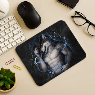 Tapis De Souris Plus de Monsieur Gentil Mec Drôle de Mème de Loup