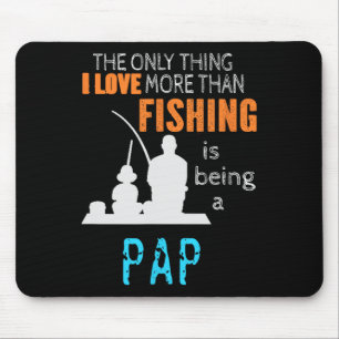 Tapis De Souris Plus que l'amour Pêche Papy Spécial Grand-Père