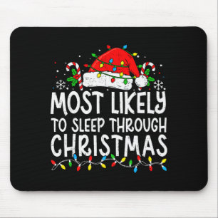 Tapis De Souris Plus susceptible de dormir pendant Noël Fa corresp