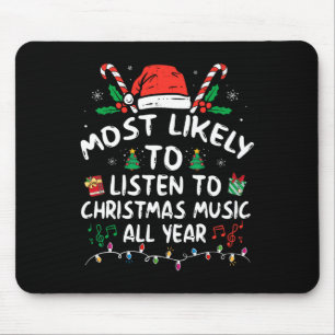 Tapis De Souris Plus susceptible d'écouter de la musique de Noël t
