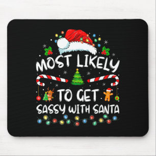 Tapis De Souris Plus susceptible d'obtenir Sy avec le Père Noël Fu