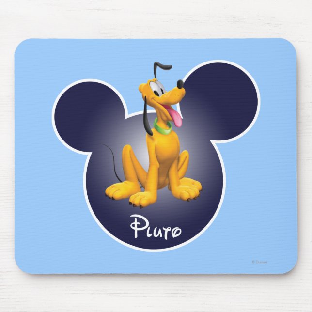 Tapis De Souris Pluto | Icône de tête de micro (Devant)
