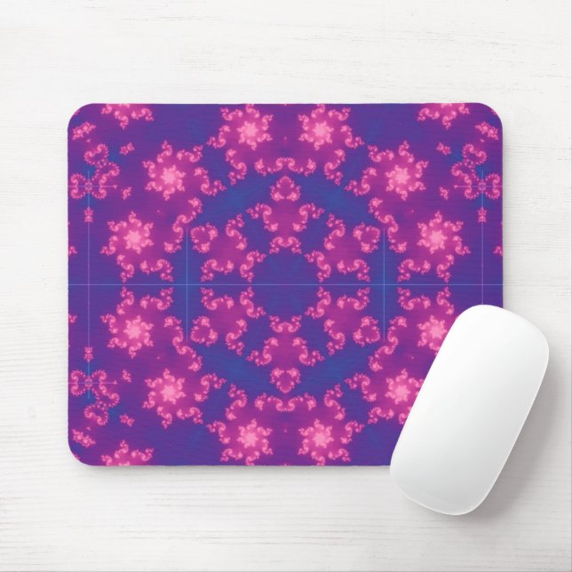 Tapis De Souris Pneus ronds Mandela roses et violets (Avec souris)