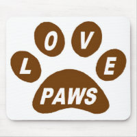 Poches d'amour Mousepad sur pattes Brown