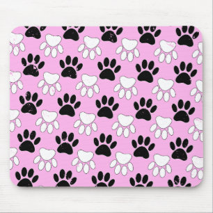Tapis De Souris Poches Noires Et Blanches Perdues Sur Arrière - pl