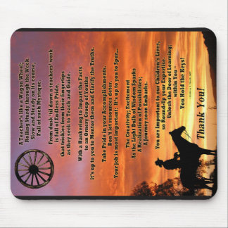 Tapis De Souris Poème occidental Mousepad d'appréciation de