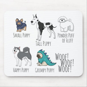 Tapis De Souris Poème Sympa Illustré Chiens De Chien De Chien