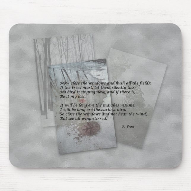 Tapis De Souris Poésie Robert Frost (Devant)