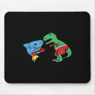 Tapis De Souris Poignée de requin T-rex Dinosaur Drôle Boxin de co