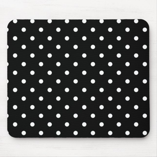 Tapis De Souris point de polka noir (Devant)