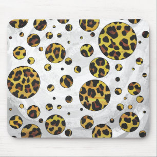 Tapis De Souris Pointe Leopard Brown et Jaune