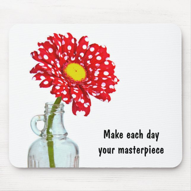 Tapis De Souris Pointe Pointe Daisy avec Citation (Devant)