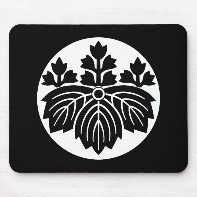 Tapis De Souris Pointed-leaf Paulownia with 53 blooms in rice cake (Devant)