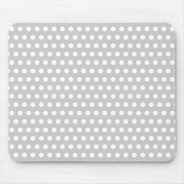 Tapis De Souris Points blancs sur gris clair (Devant)