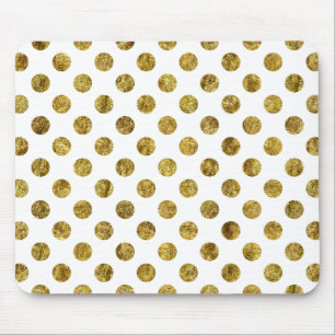 Tapis De Souris Points chics de charme d'or