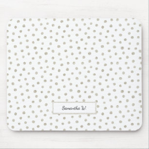 Tapis De Souris Points de parties scintillant en argent