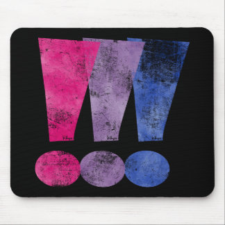 Tapis De Souris Points d'exclamation bisexuels de fierté