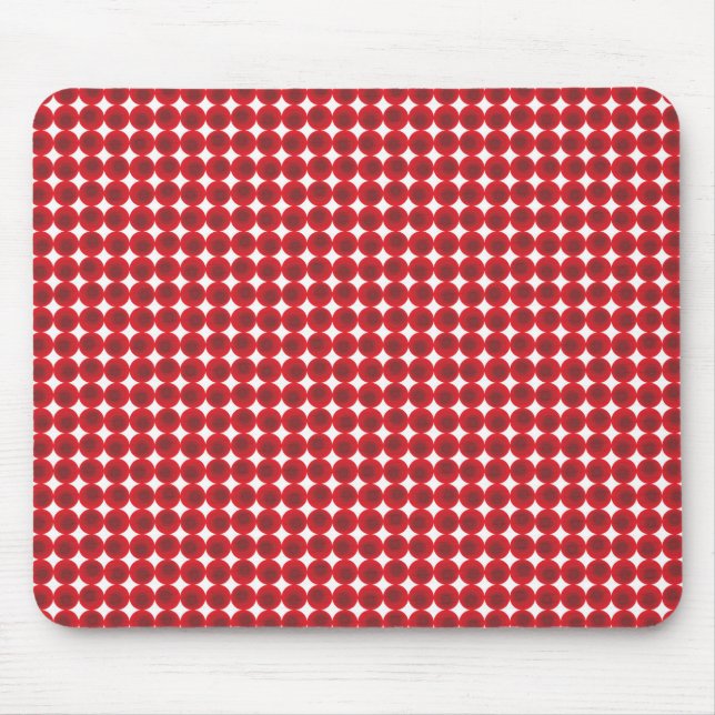 Tapis De Souris Points et cercles rouges (Devant)