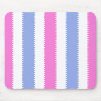 Tapis De Souris Points mignons et rayures roses et pourpres
