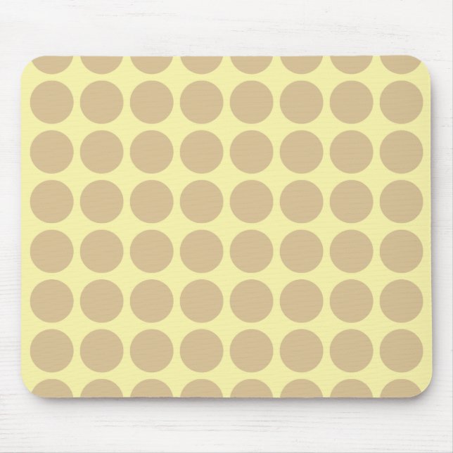 Tapis De Souris Points neutres en crème blonde (Devant)