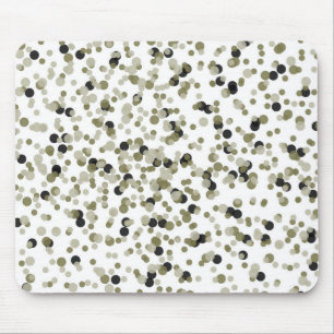 Tapis De Souris Points noirs de confettis d'or