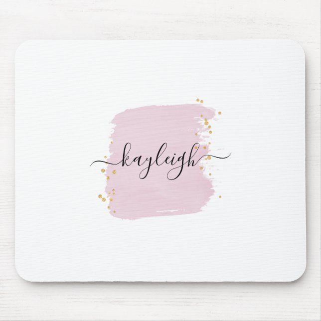 Tapis De Souris Points Or Broussailleux Brush Stroke (Devant)