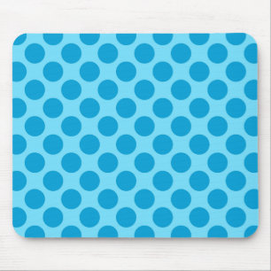 Tapis De Souris Points rétro - bleu océan